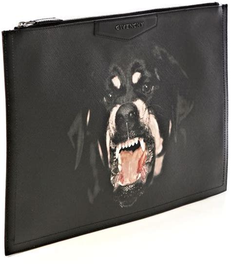 givenchy dog print clutch|givenchy rottweiler for sale.